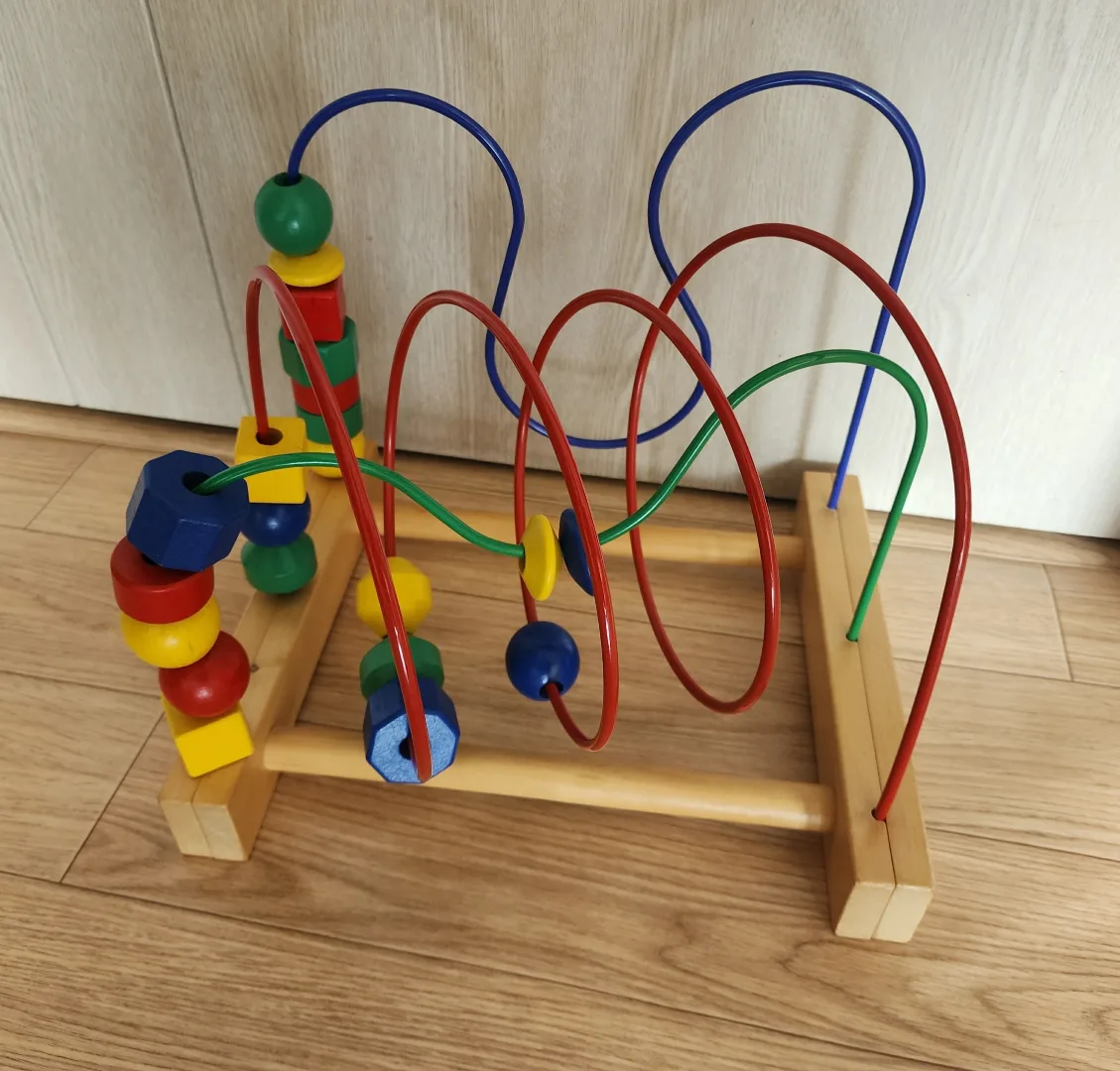 유아 원목 구슬 롤러코스터