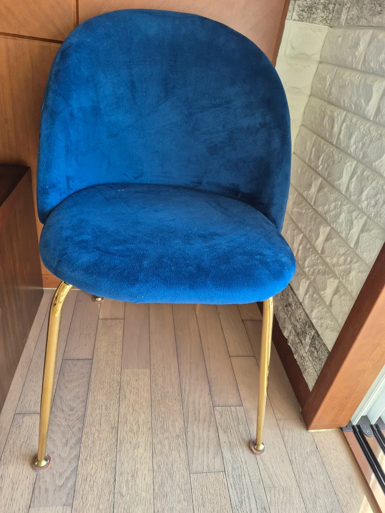 벨벳 블루 의자