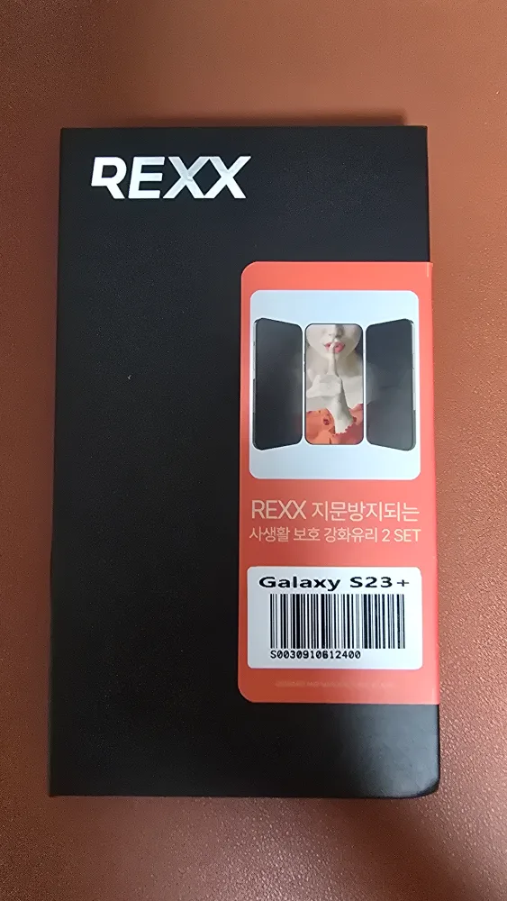 REXX S23+ 지문방지 강화유리 새상품 1매