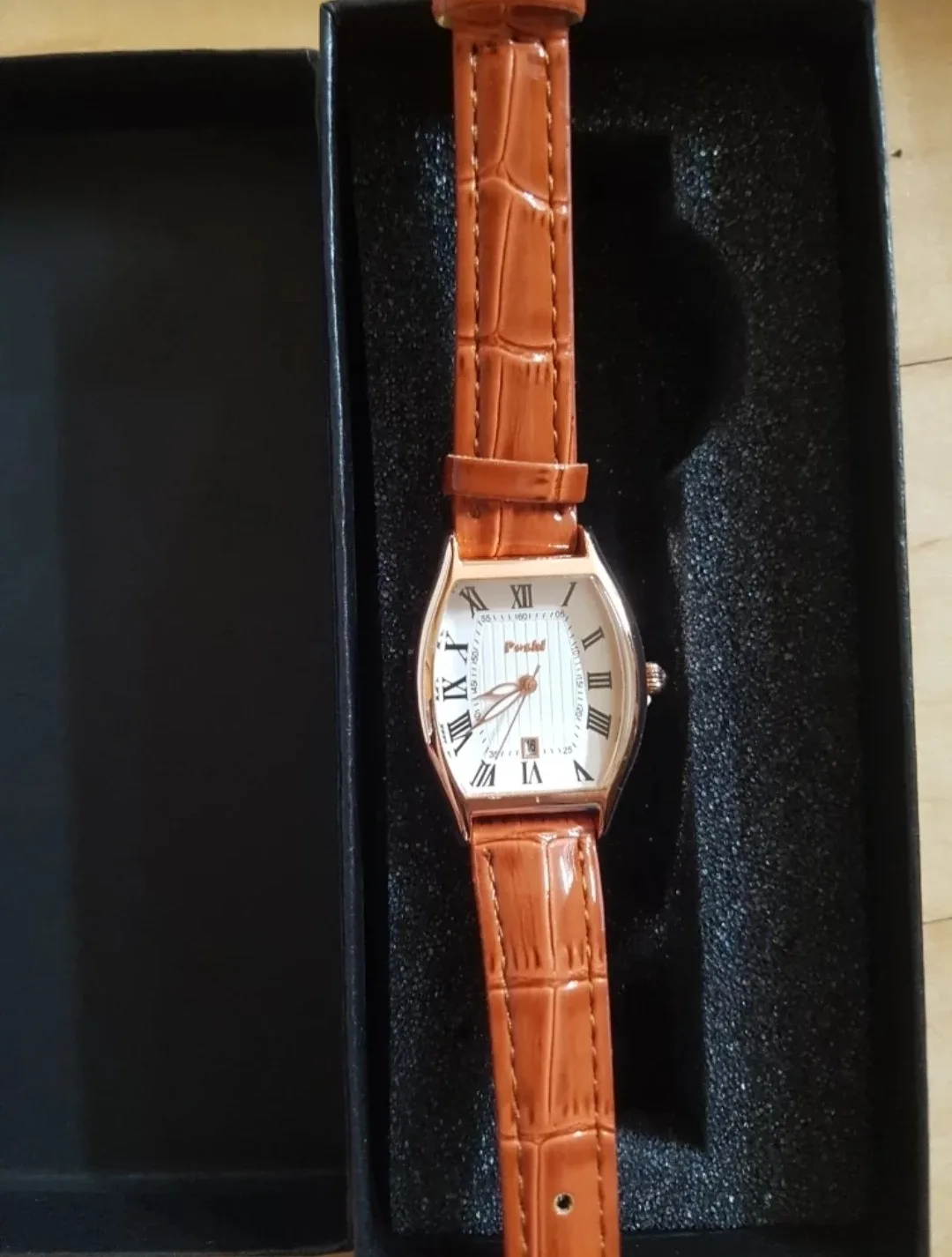 Possiel 가죽 손목시계