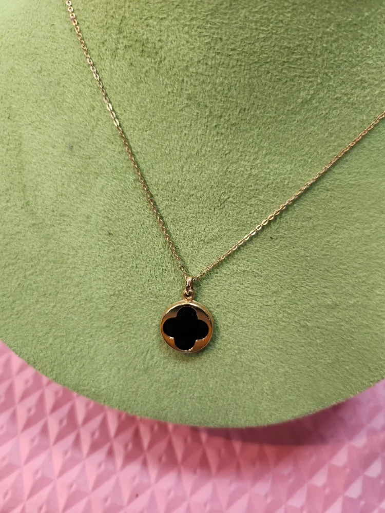 14k클로버 블랙 목걸이