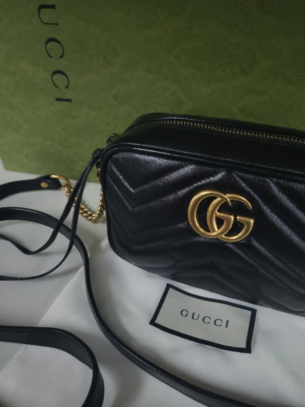 구찌마몬트GG 미니숄더앤크로스백__정품풀박스,중고중최고급