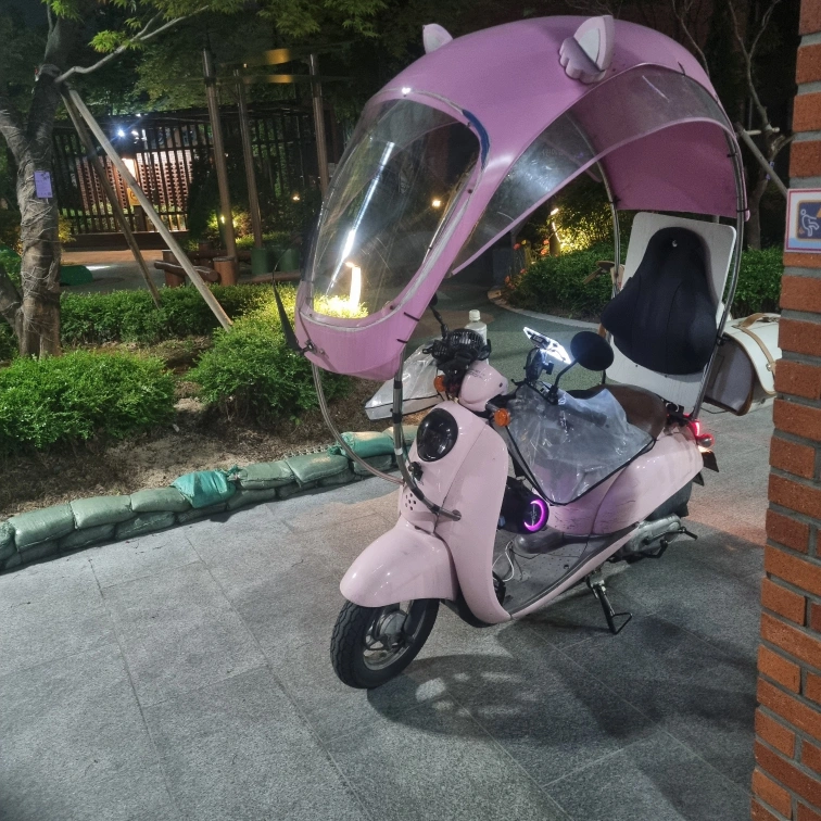 혼다 스쿠피50cc 배달가방 설치됨.
