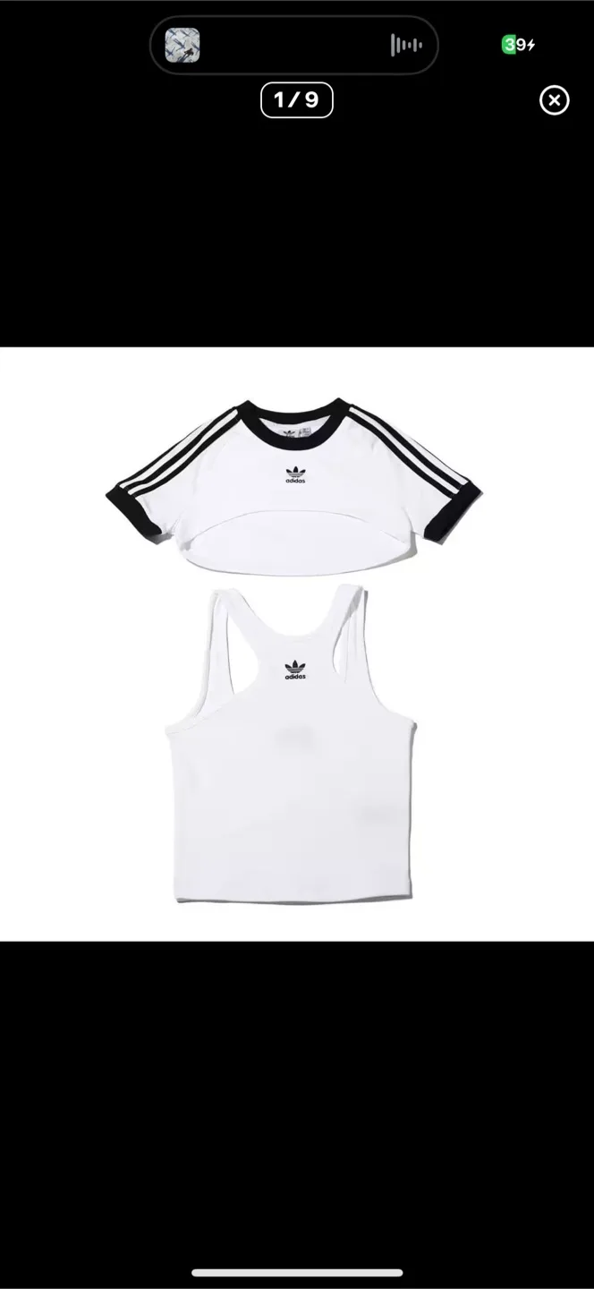 아디다스 파이어버드 크롭탑 셋업