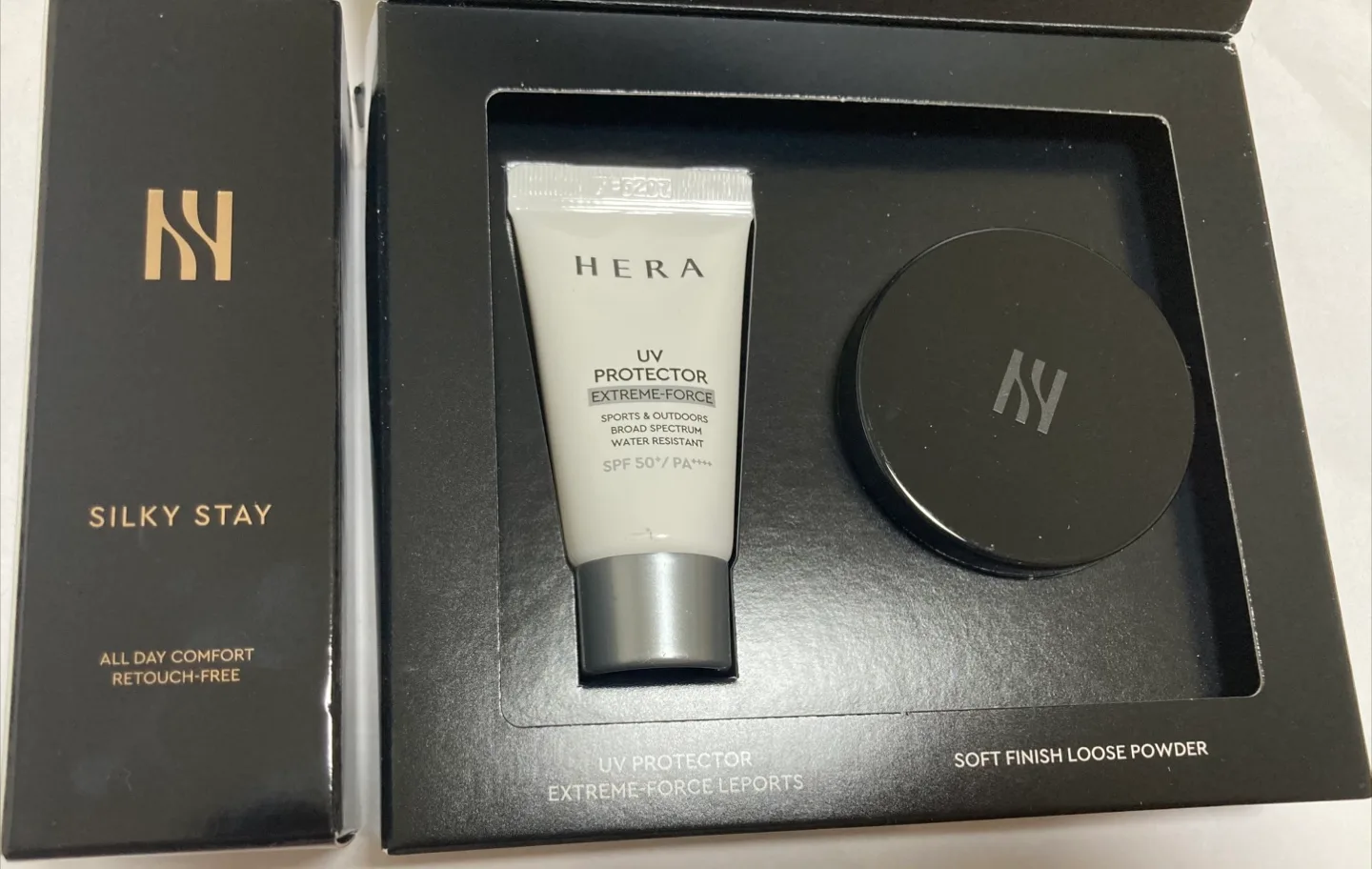 헤라 실키스테이 파운데이션 21N1바닐라 + 선크림 파우더