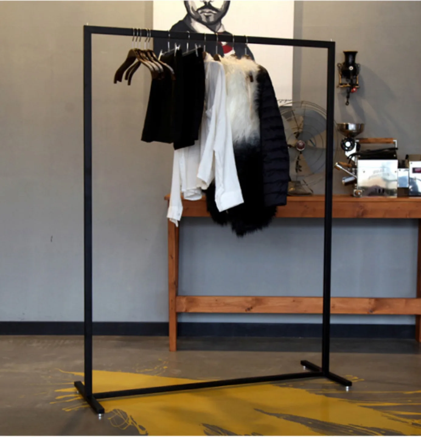 블랙 철제 중고행거