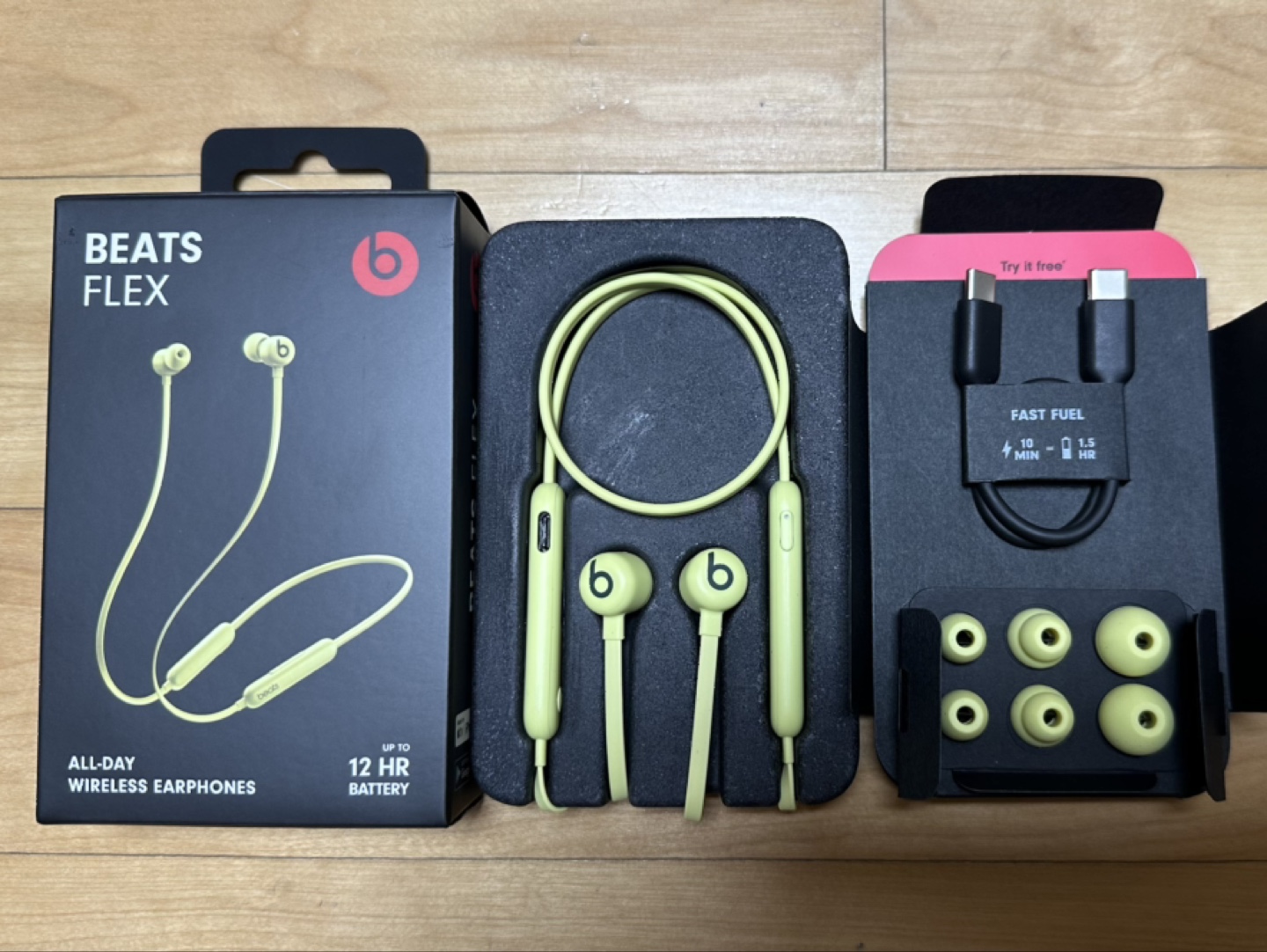 Apple Beats Flex 무선 이어폰 - 시트러스 옐로우