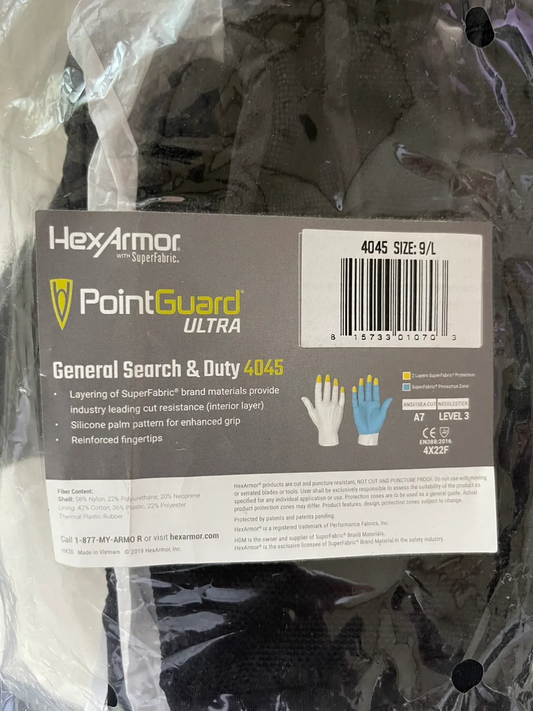 HexArmor PointGuard Ultra 4045 장갑