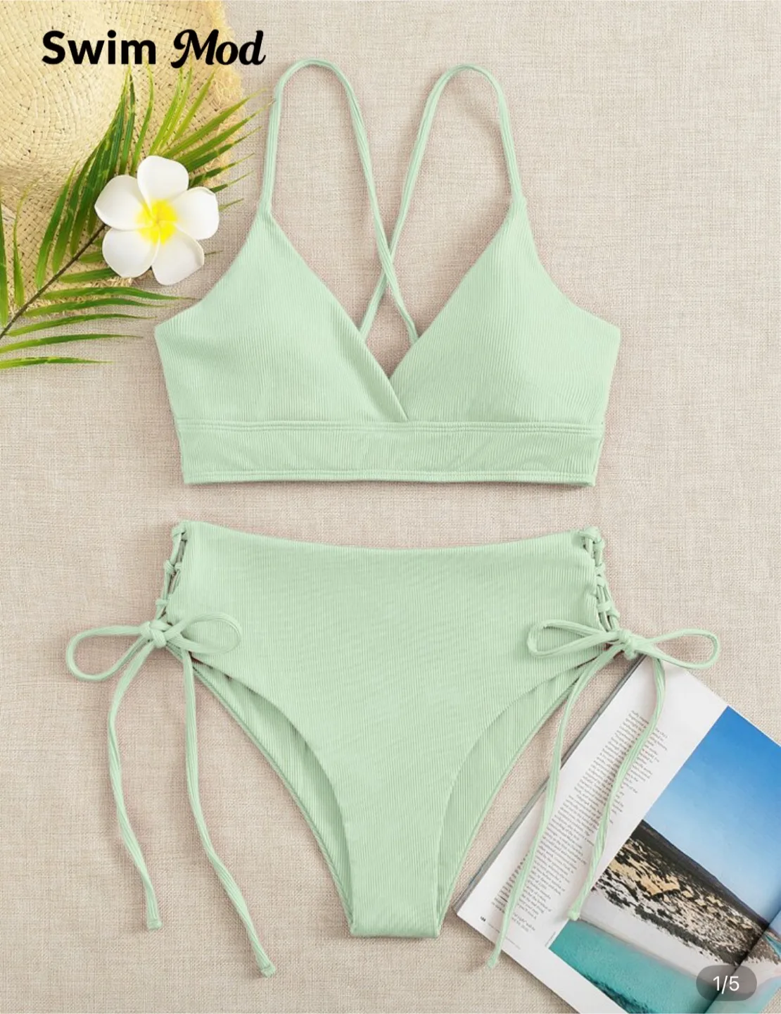 민트색 비키니 새상품👙