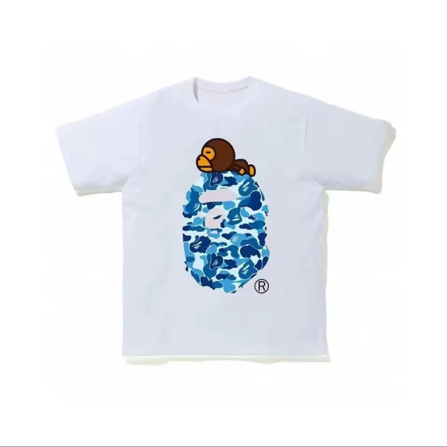 베이프 남녀공용 컬러 카모 티셔츠