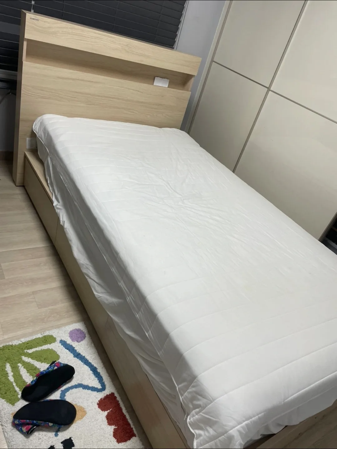 현대리바트 SS 슈퍼싱글 수납형 침대 (매트리스포함)