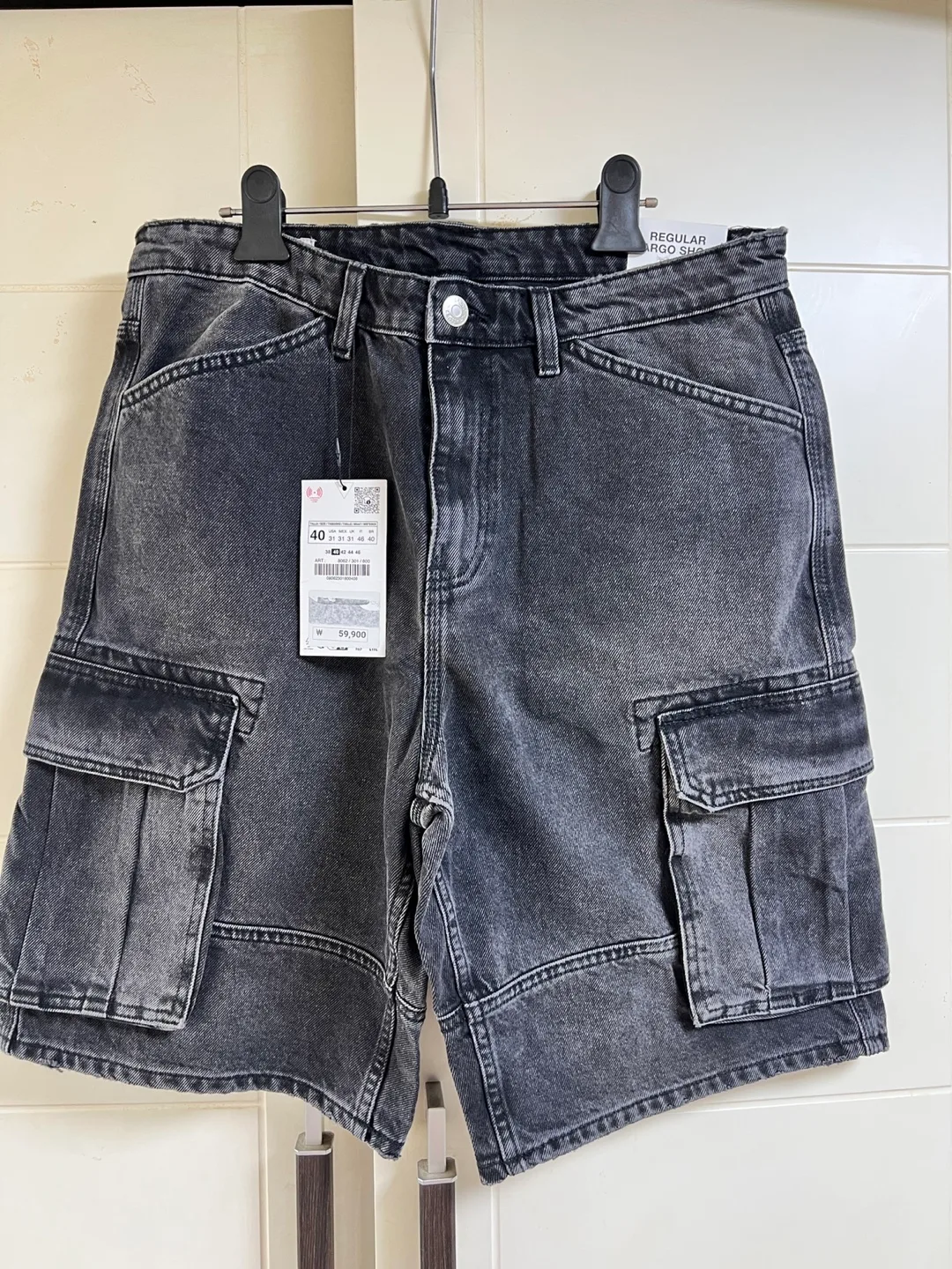 새상품 자라 레귤러 카고 반바지 31사이즈