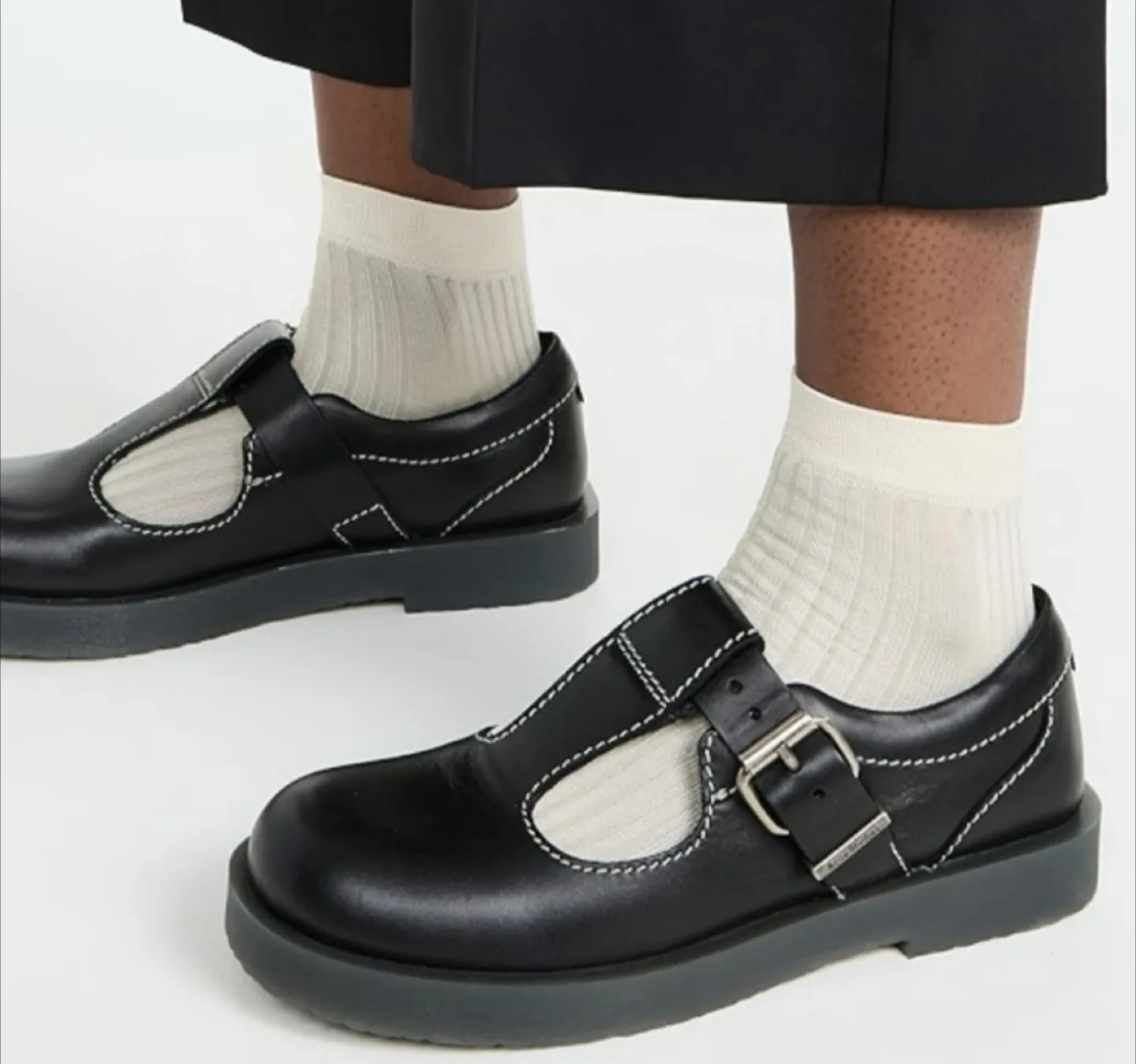 Acne Studios LEATHER BUCKLE SHOES 36