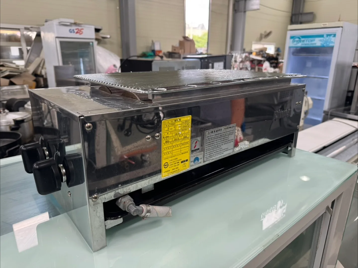 중고 린나이 가스 그릴 생선구이 꼬치구이