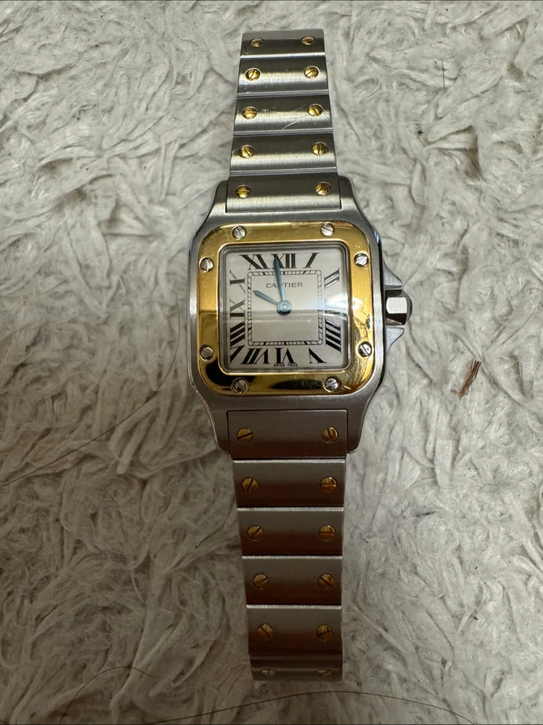 중고 까르띠에 산토스 콤비 여성 시계