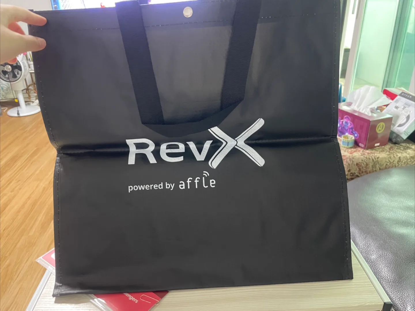 RevX 검정 토트백 새상품