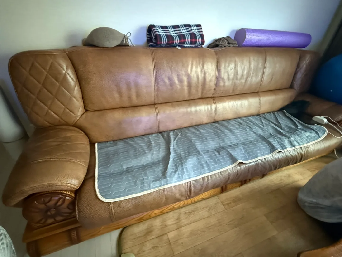 중고 물소가죽 소파