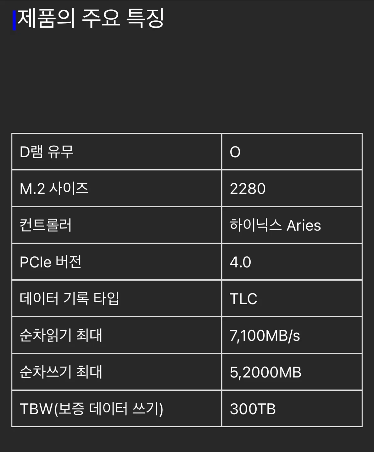 M.2 2280 SSD 새상품