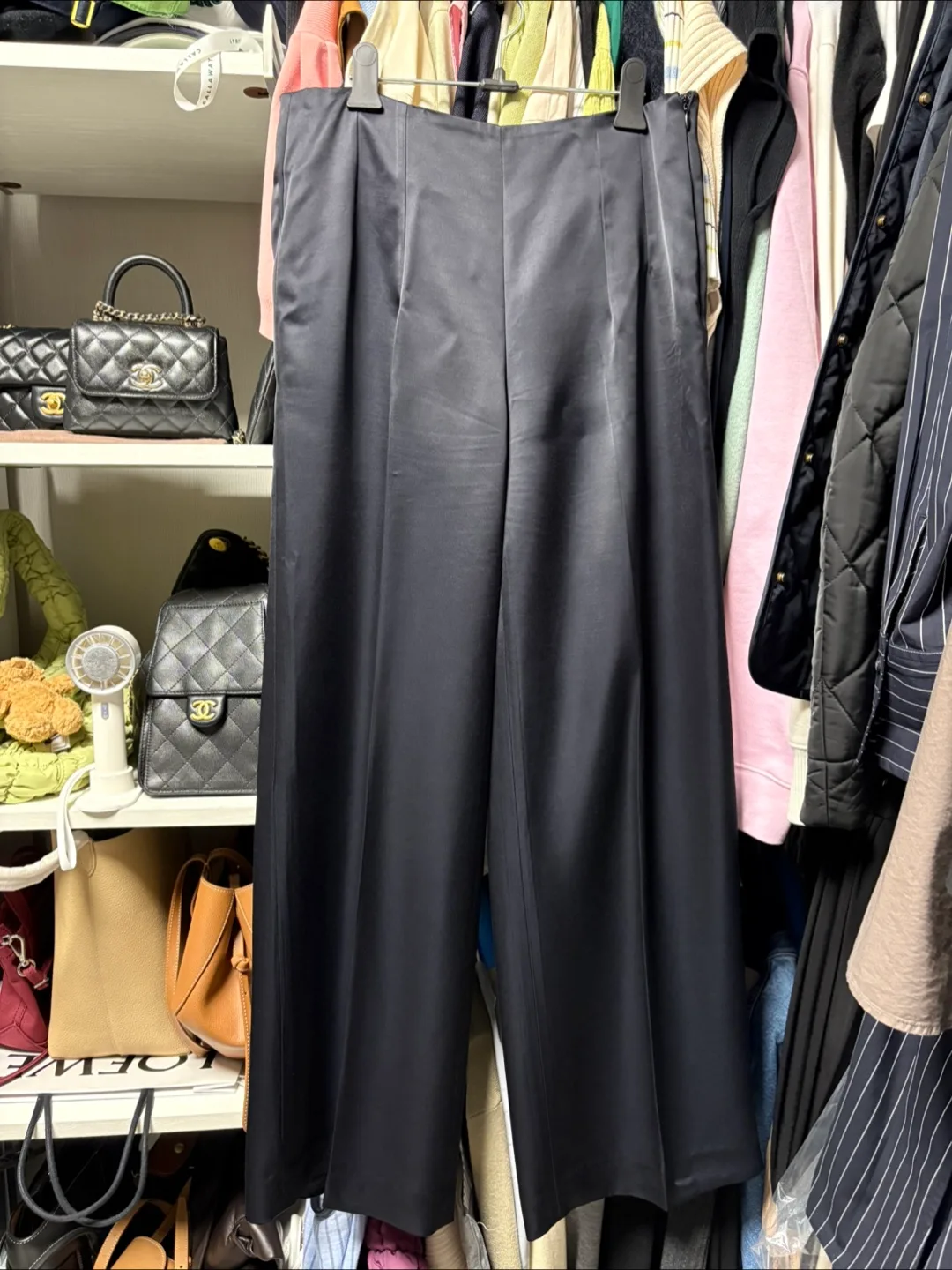 마시모두띠 새틴 와이드 팬츠 38