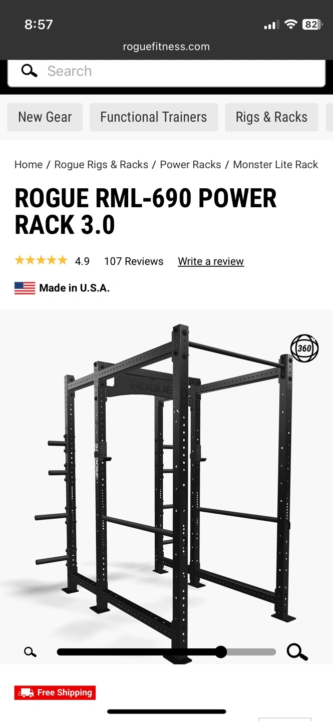 가격인하 로그 몬스터라이트 파워랙 로그피트니스 Rogue RML-690 파워 랙 | 스포츠/레저 | 당근 중고거래