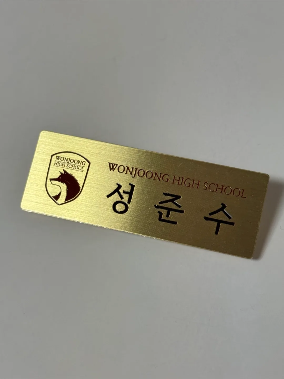 가비지타임 성준수 원중고 명찰