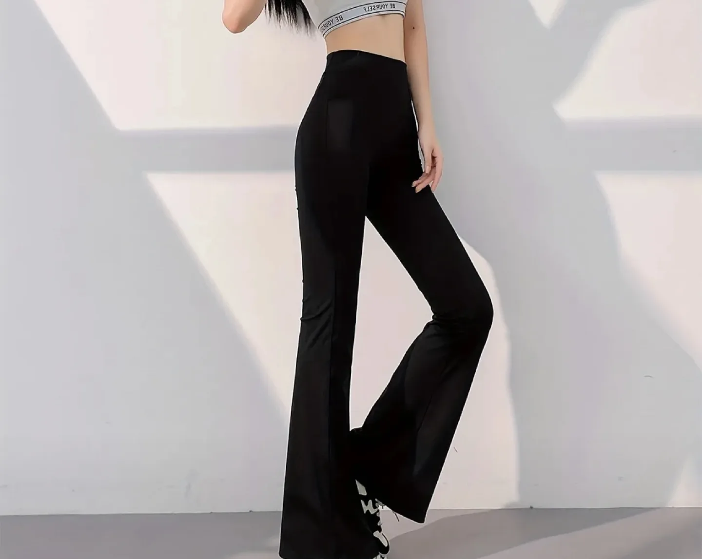 검정 부츠컷 레깅스