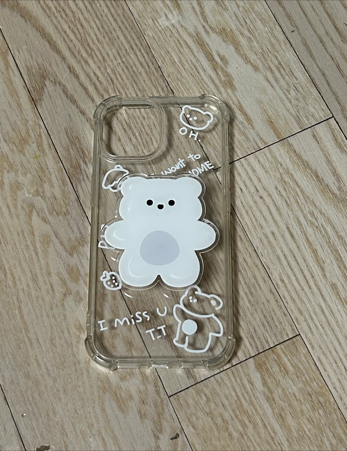 아이폰15 곰돌이 스마트톡 케이스