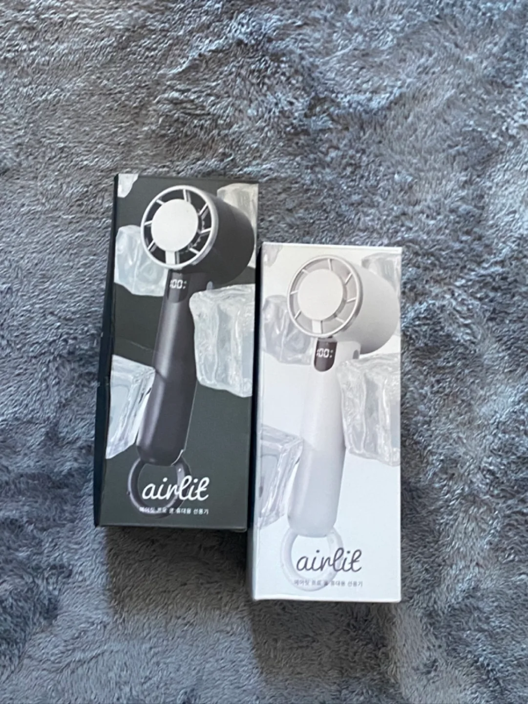 미개봉)에어릿 휴대용 선풍기 화이트, 블랙 2개