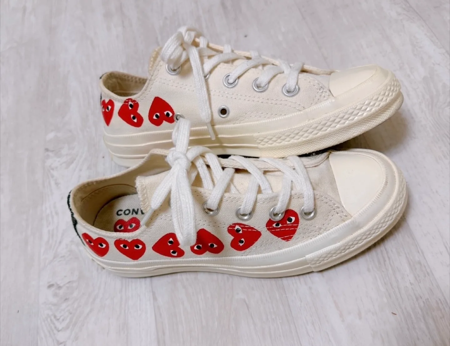 꼼데가르송 멀티하트 컨버스