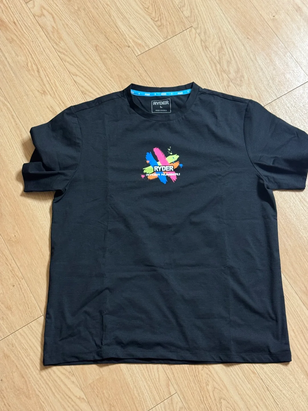 라이더 배드민턴 운동복 반팔티 라지