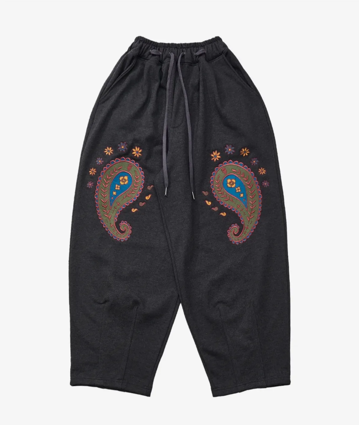 어낫띵 페이즐리 와이드 스웻팬츠