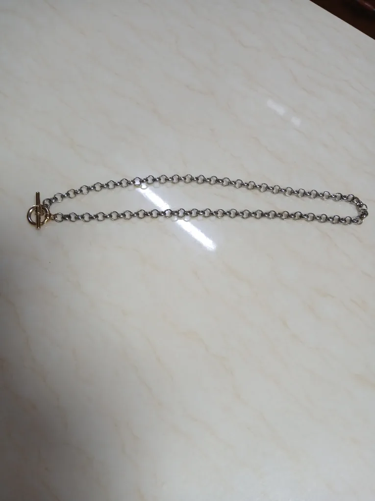 실버 체인 토글바 목걸이 ((실버 925))