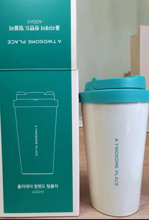 새상품)투썸 원핸드 텀블러 400ml