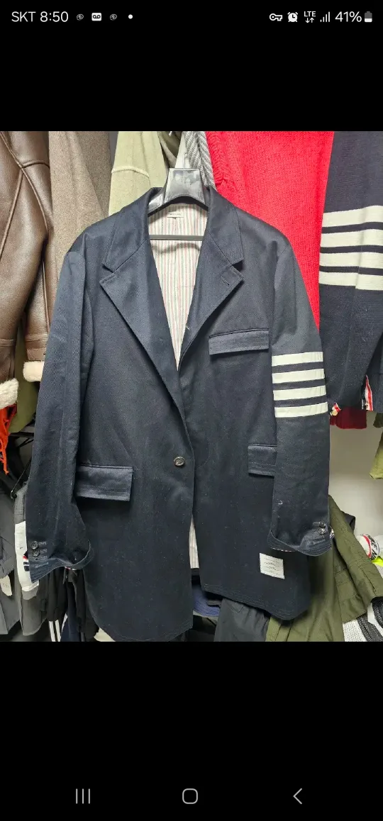 톰브라운 네이비 체스터필드 코트 4