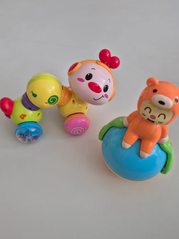 아이큐토이 아기 장난감 2개 일괄판매 (애벌레 장난감 & 오뚝이) 배밀이추천