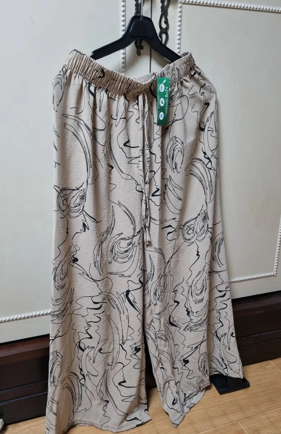 패턴 와이드 인견 바지 새상품