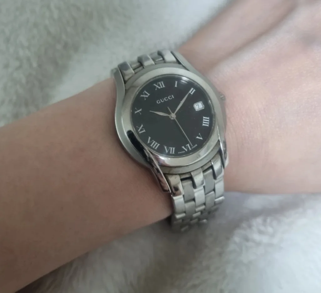 ♡구찌 정품 블랙써클 5500L 명품시계 컨디션 굳♡