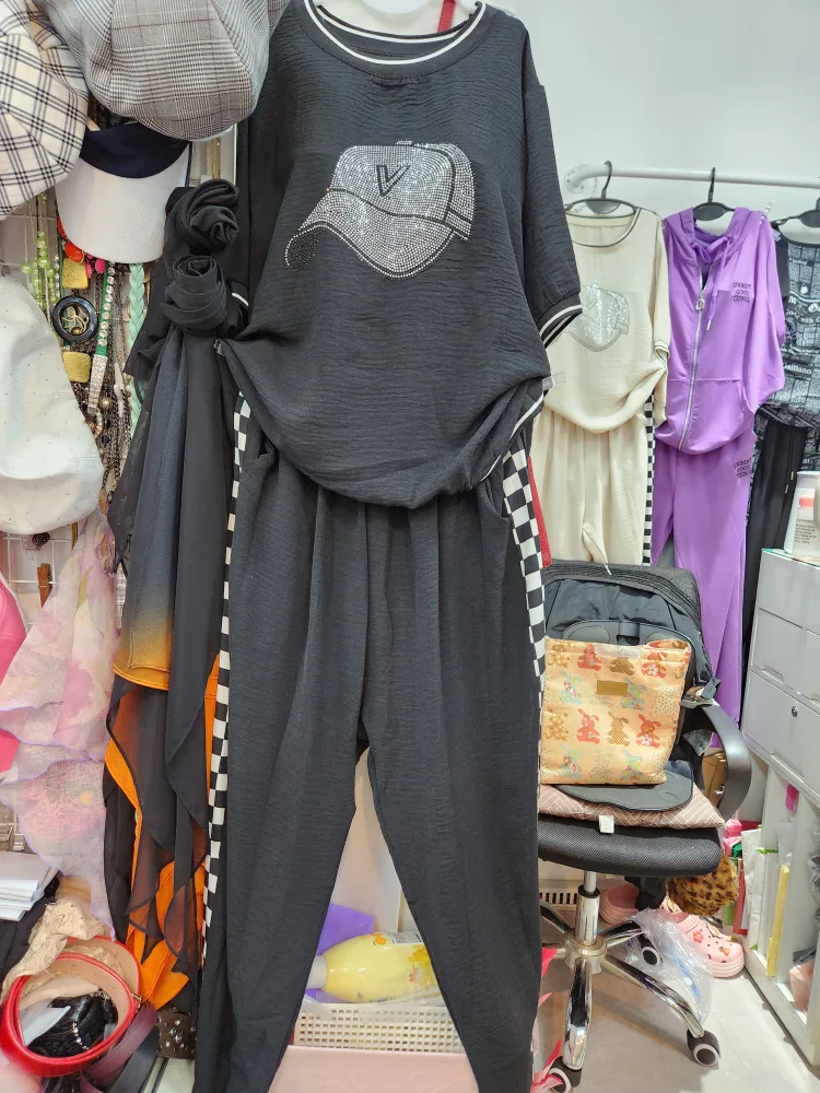 블랙 상하의 세트  새상품 프리사이즈