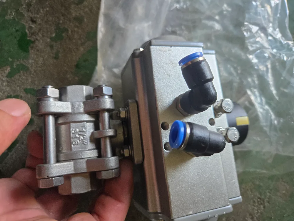 더블액팅 에어 액츄에이터 + 스테인리스 볼밸브 세트 중고 특가 판매