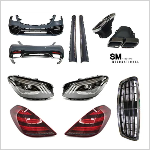 벤츠 W222  S클래스 S63 신형 라이트,그릴,앞범퍼,뒷범퍼 중고품 판매합니다.