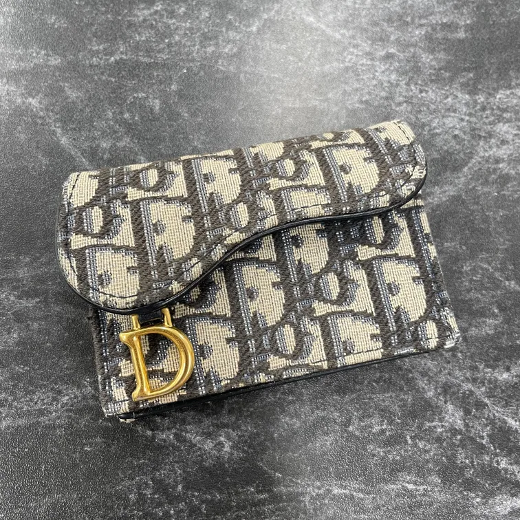 디올 오블리크 새들 카드지갑