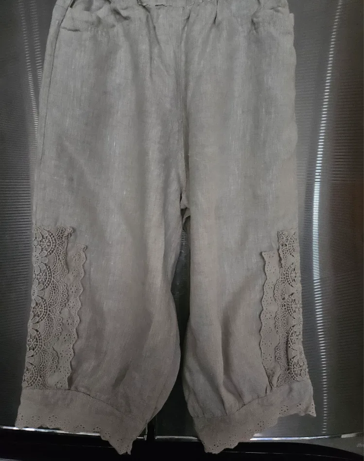 린넨 코튼레이스9부바지