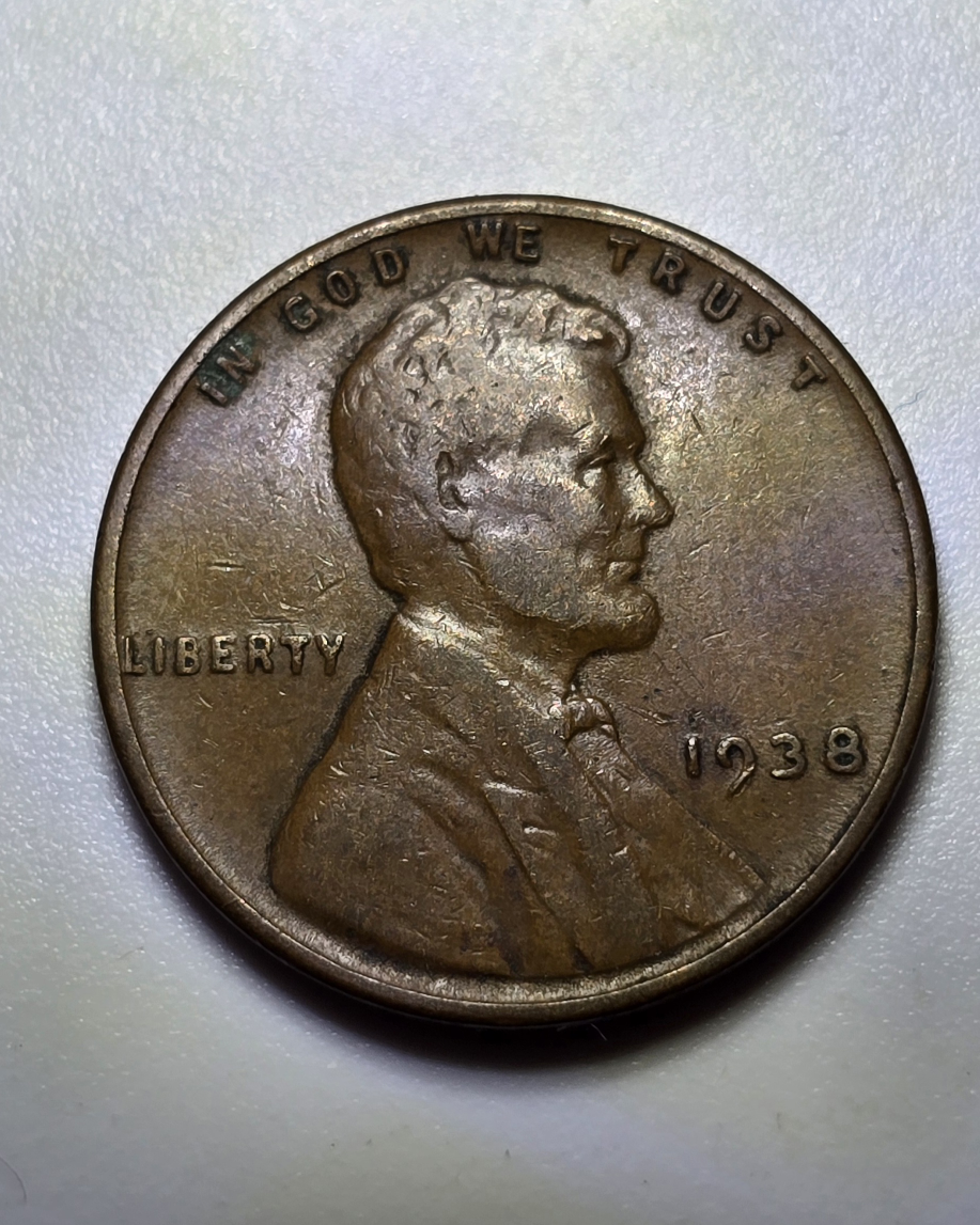 1938년 미국 1센트 옛날. 희귀동전.네러 코인입니다.