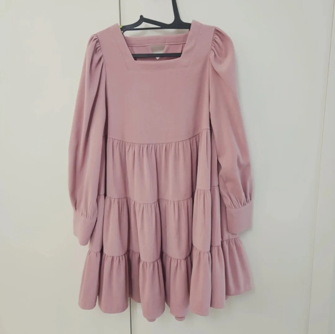 핑크 캉캉 미니 원피스