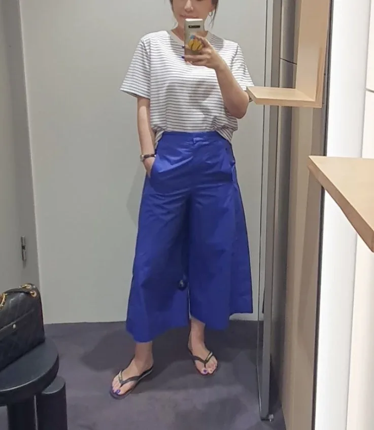 COS 코스 퍼플 와이드 팬츠 27 FW2023