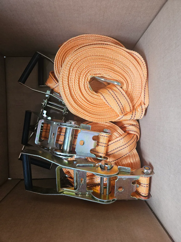 오렌지색 라쳇 벨트 트럭깔깔이