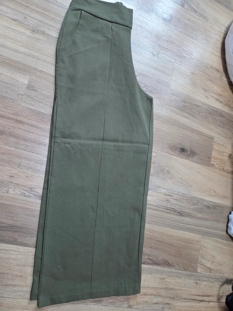 카키색 와이드바지 새상품