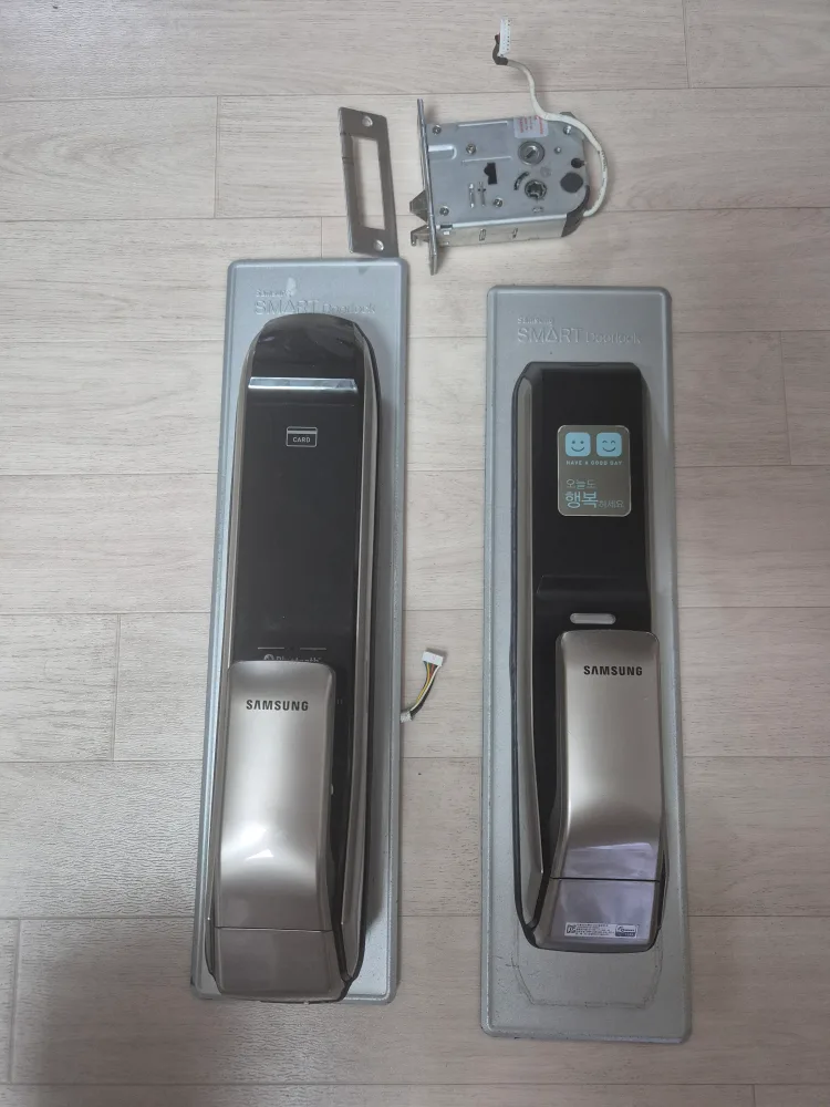 중고 삼성 푸시풀도어락 보강판포함