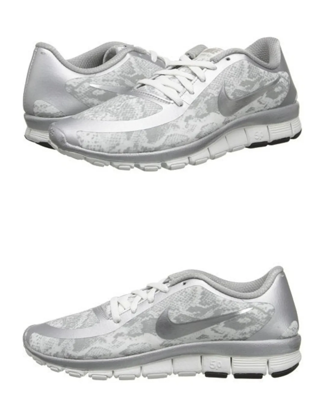 나이키 프리 5.0 운동화 실버