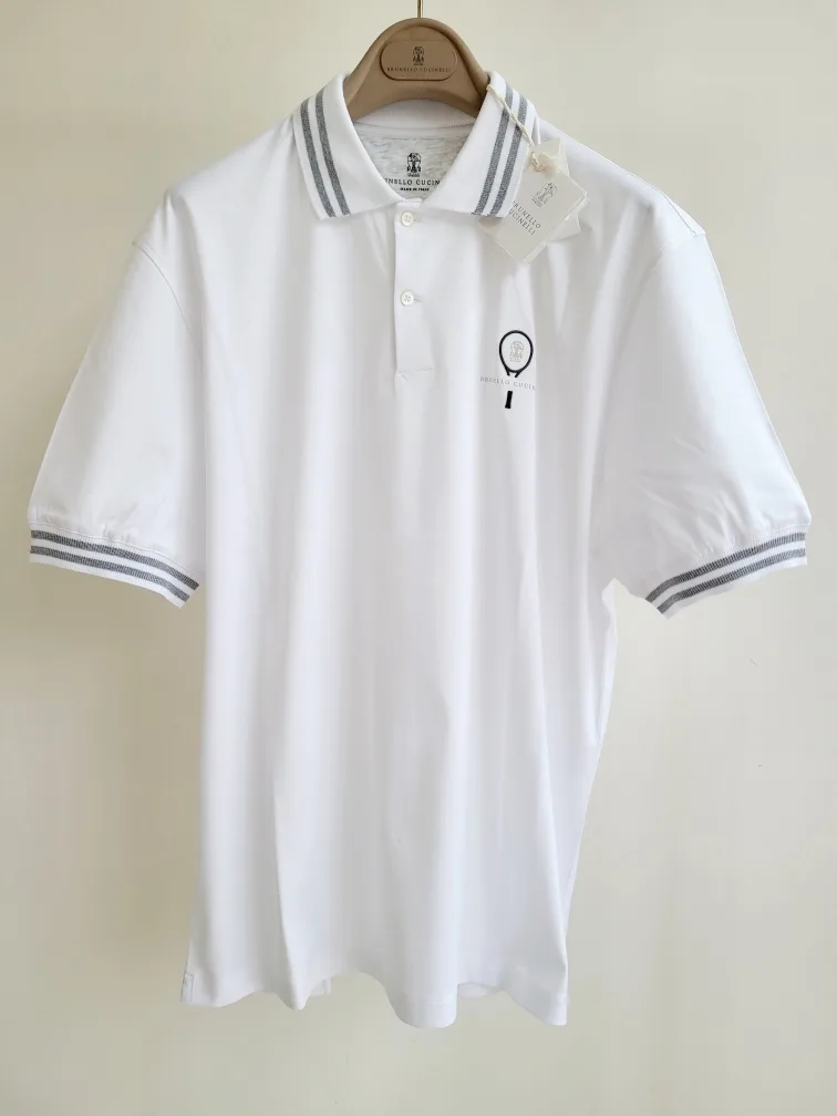 브루넬로 쿠치넬리 테니스 스포츠 카라티 폴로 셔츠 골프 티셔츠 XL 105